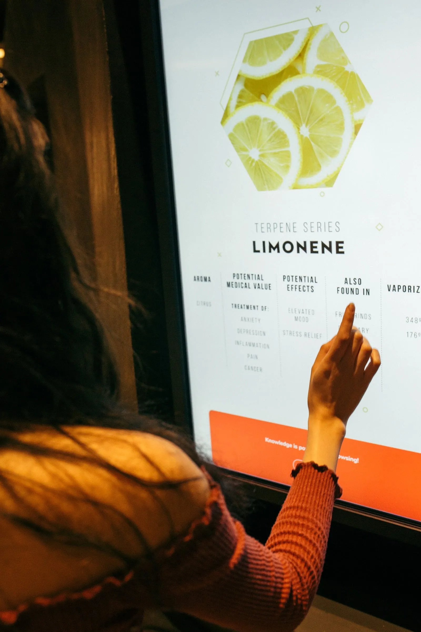 The limonene page of the store's terpene guide