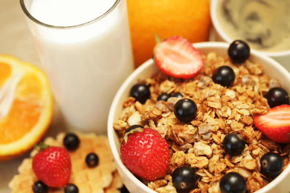 Cereal with Milk as breakfast